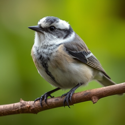 Goldcrest near dish of crushed peanuts