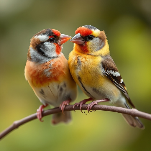 Goldfinch feeding on black sunflower seeds