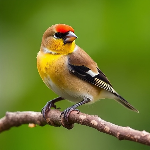 Greenfinch eating sunflower hearts at table