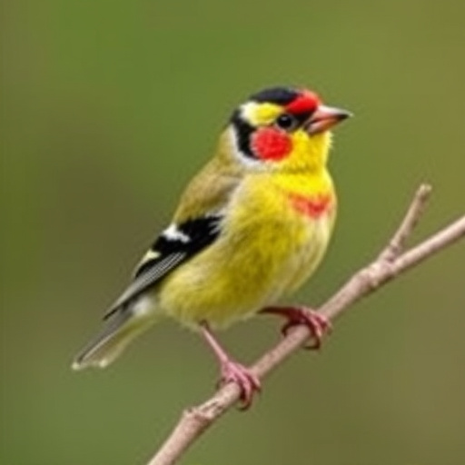 Greenfinch eating sunflower hearts at table