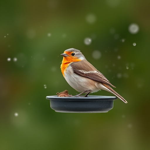 Ground feeder under tree with mixed birds