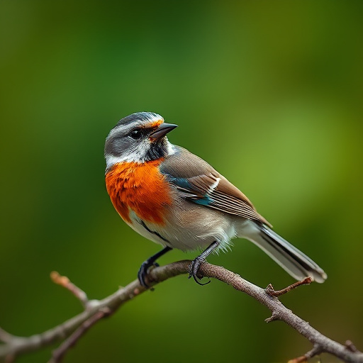 Ground feeder under tree with mixed birds