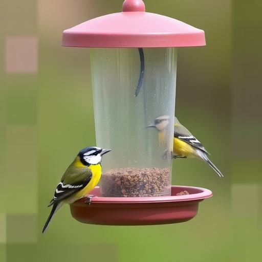 Ground feeder with protective mesh cover
