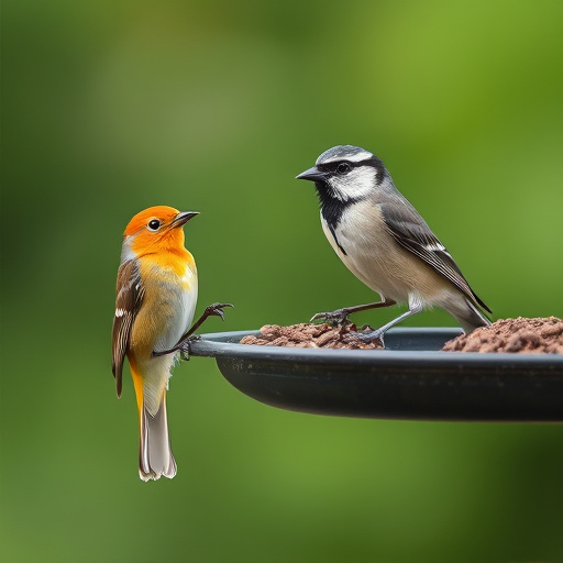 Ground feeder with protective mesh cover