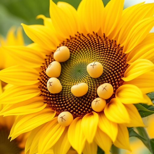 Hand holding handful of sunflower hearts