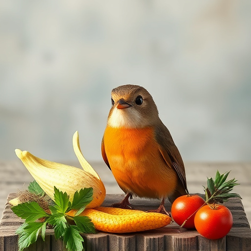 Hand sprinkling robin-friendly bird seeds