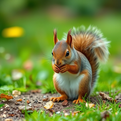 Hanging bird feeder with squirrel guard