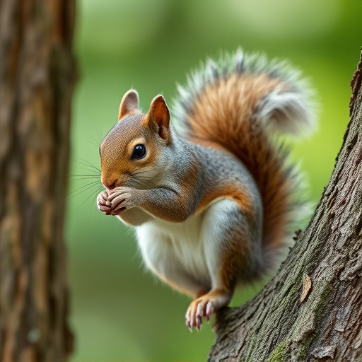 Hanging bird feeder with squirrel guard