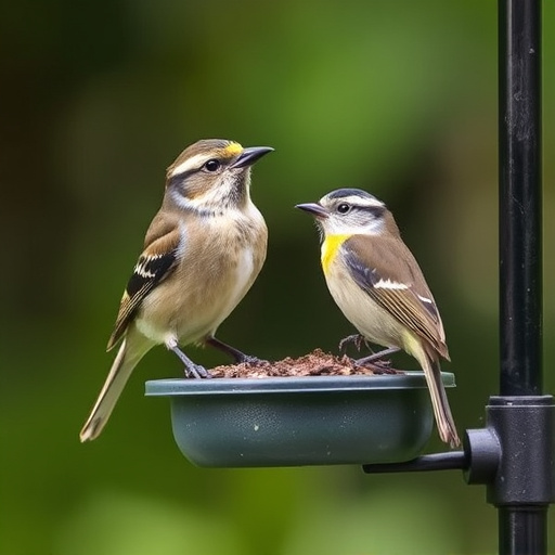 Hanging feeder with waste-catching tray