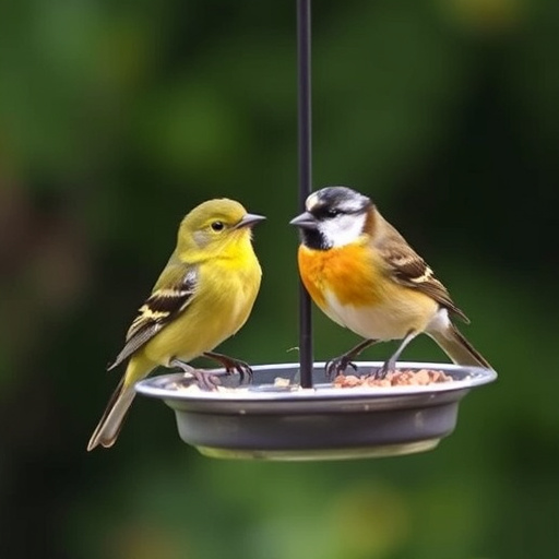 Hanging feeder with waste-catching tray