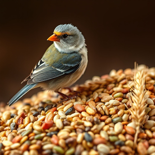 Healthy bird seed without wheat content