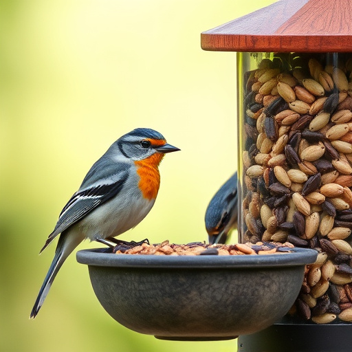 Healthy bird seed without wheat content