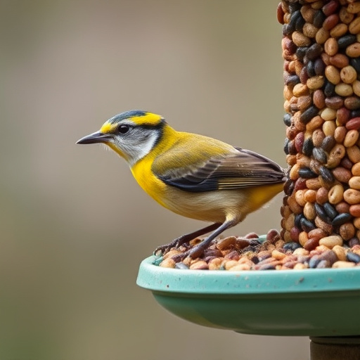 Healthy bird seed without wheat content