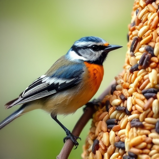Heap of colourful wild bird seeds