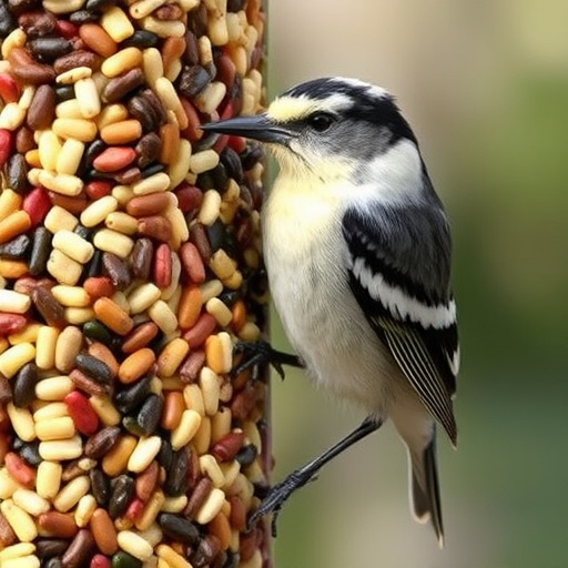 Heap of colourful wild bird seeds