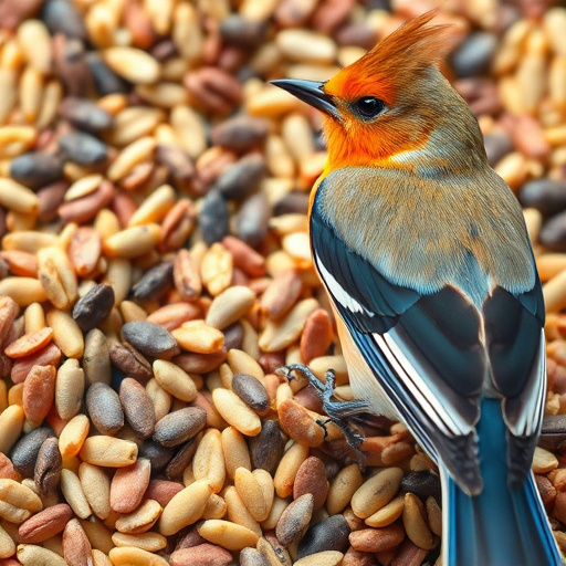 High-quality mixed seeds spilling from bag