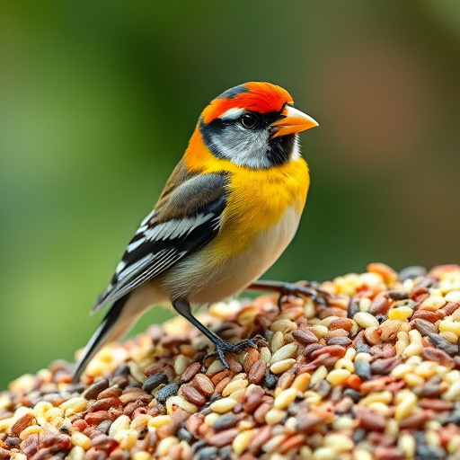 High-quality mixed seeds spilling from bag