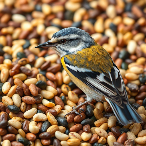 High-quality mixed seeds spilling from bag