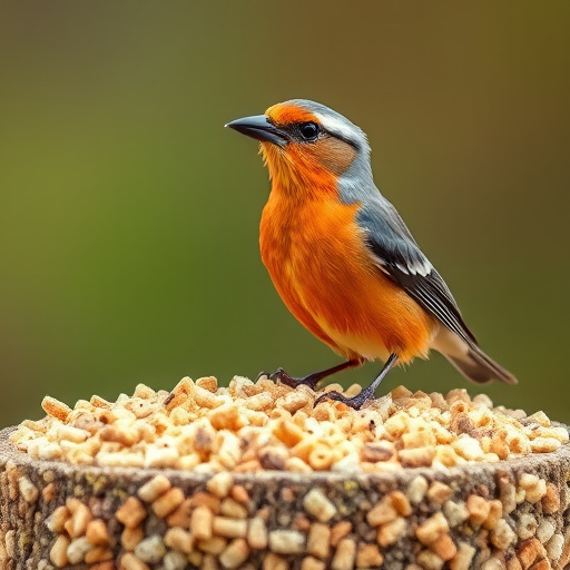 Large sacks of bird suet pellets