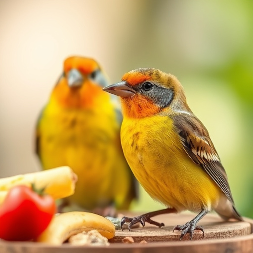 Leftover oats placed near bird perch