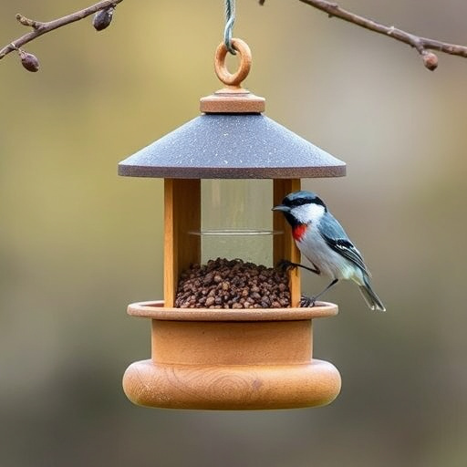 Leftover oats placed near bird perch