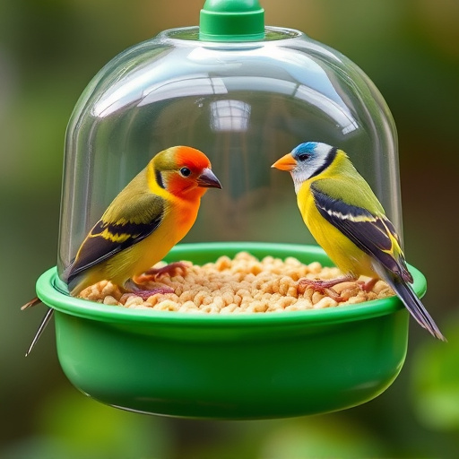 Mesh feeder with wrens and mealworms