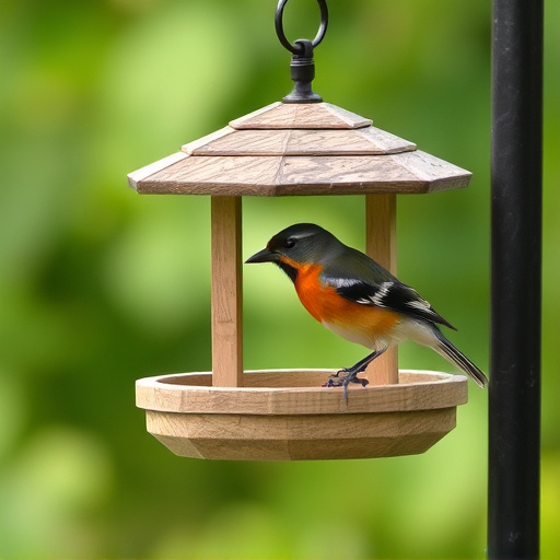 Metal cage bird feeder with seed