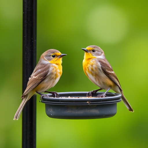 Minimalist feeding station for small birds