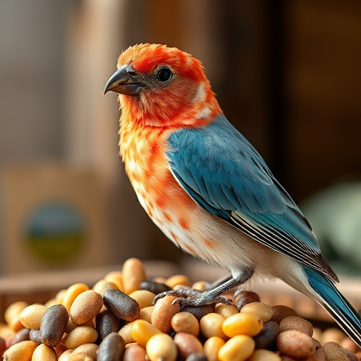 Mixed bird feed with added mealworms