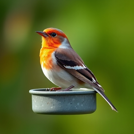Mixed seeds on a wooden bird table