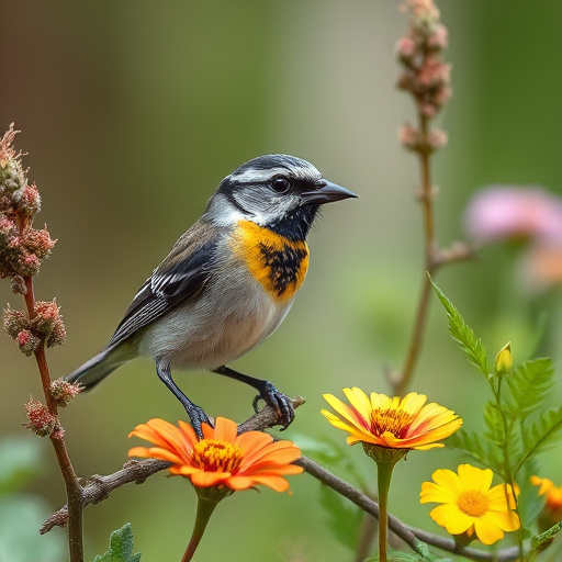Mixed seeds spilled on garden feeder