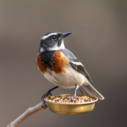 Natural ground feeding station for birds