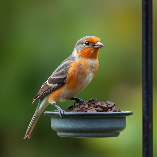 Natural ground feeding station for birds