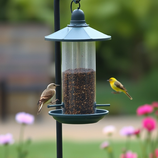 Natural ground feeding station for birds