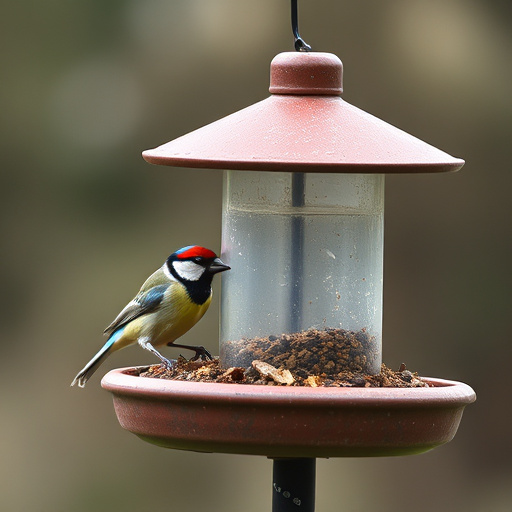 Open-sided shelter for ground feeding birds