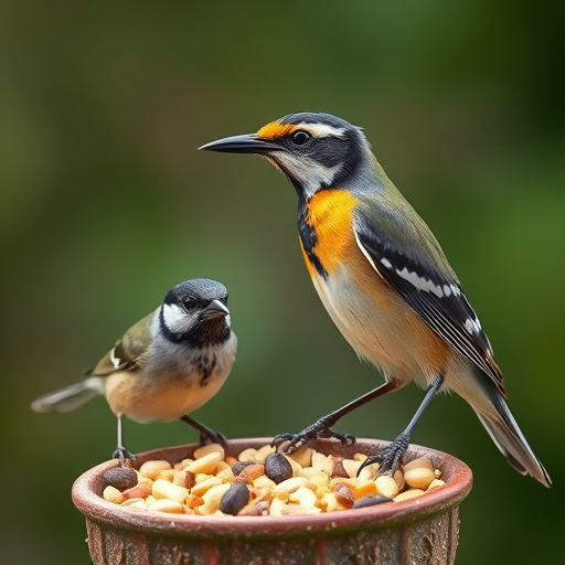 Outdoor display of bird seed deals