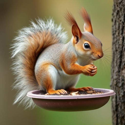 Outdoor feeder preventing squirrel access