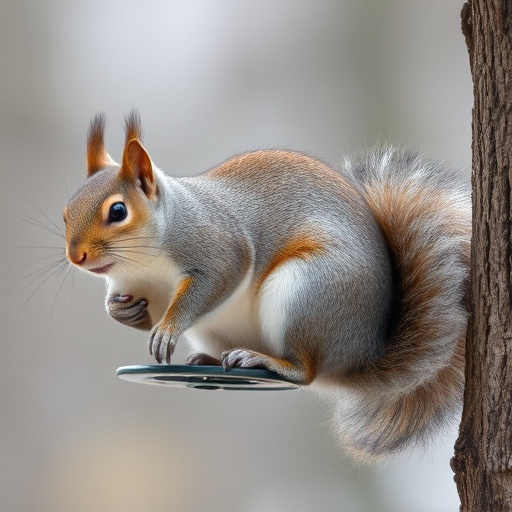 Outdoor feeder surrounded by autumn foliage