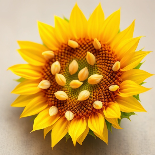 Packaged sunflower hearts with label visible