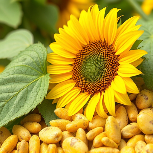 Packaged sunflower hearts with label visible