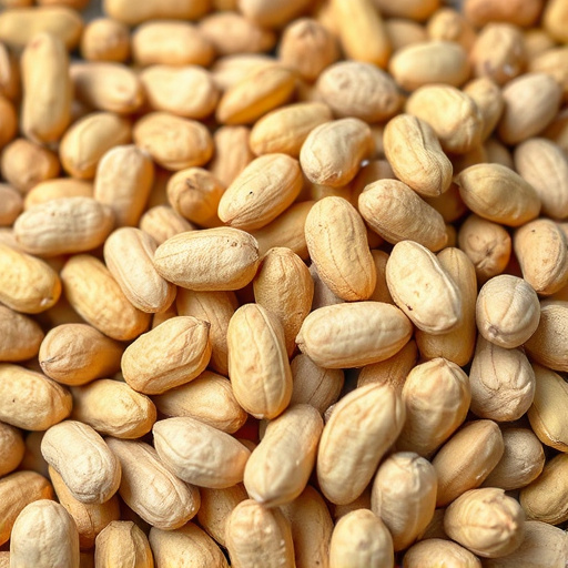 Peanut feeder surrounded by winter garden scenery
