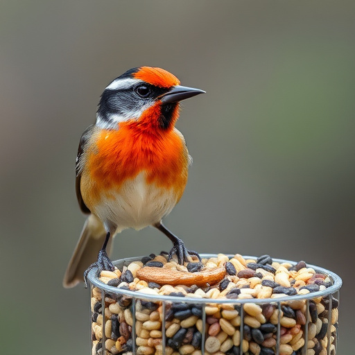 Peanuts for birds in mesh feeder