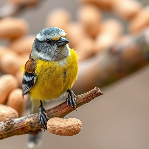 Peanuts spilling from open seed bag