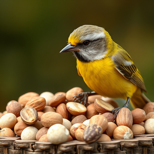 Peanuts spilling from open seed bag