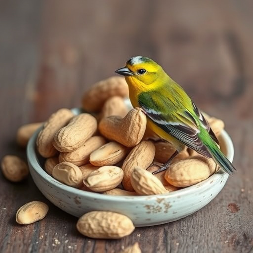 Peanuts spilling from open seed bag