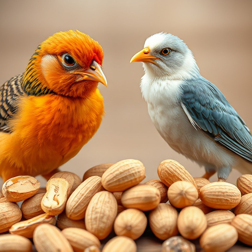 Peanuts spilling from open seed bag