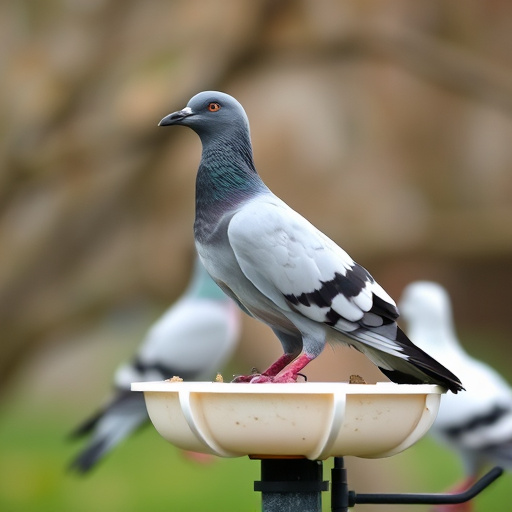 Pigeons excluded by clever feeder design