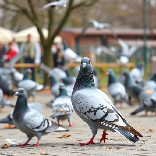 Pigeons excluded by clever feeder design