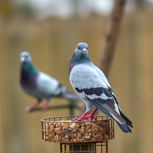 Pigeons excluded by clever feeder design