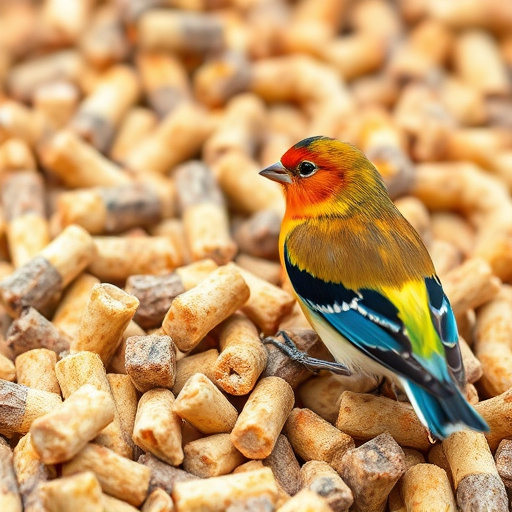 Piles of suet pellets for winter